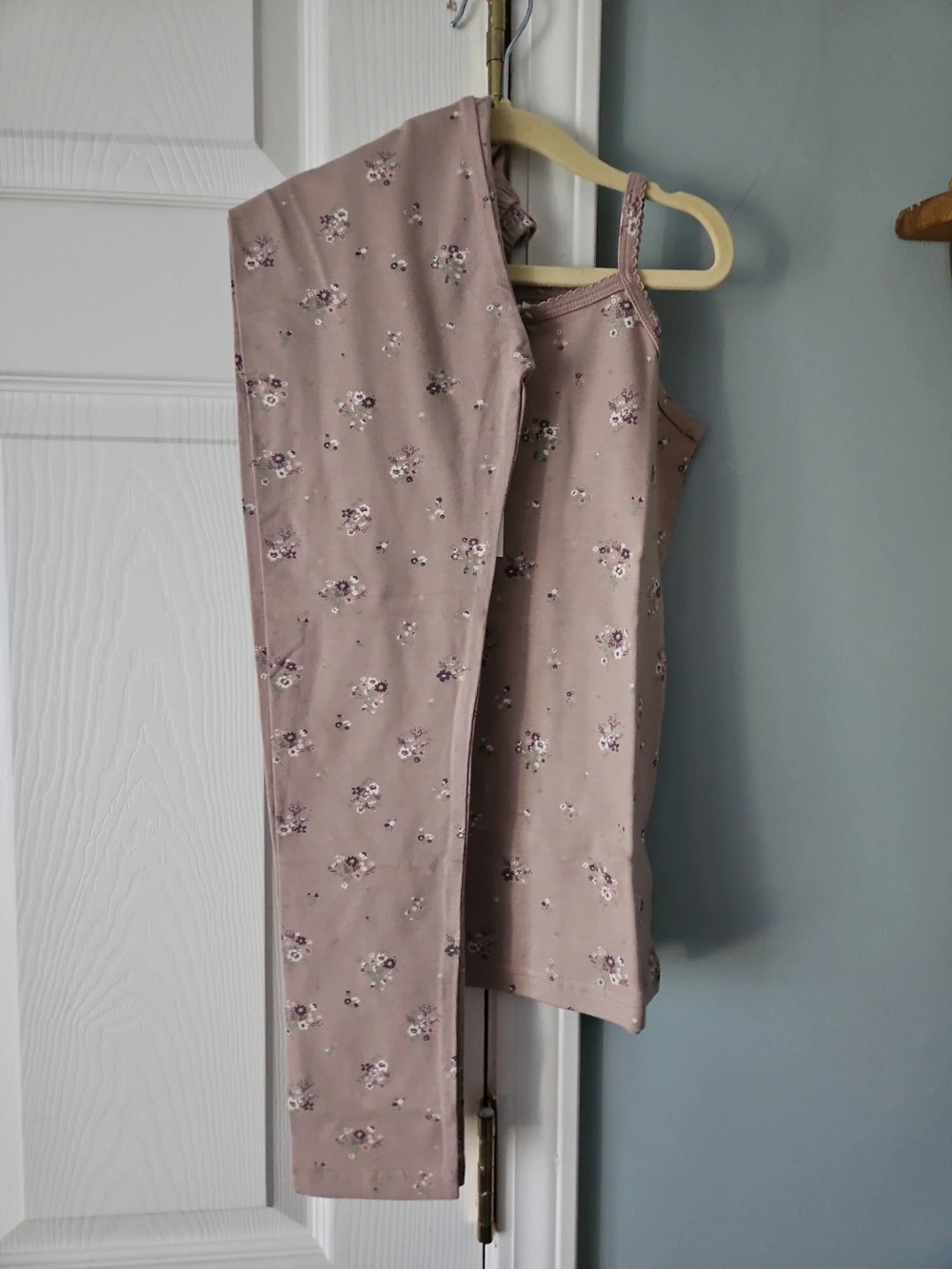 Jamie Kay Mauve Floral Tank & Leggings Set 9y